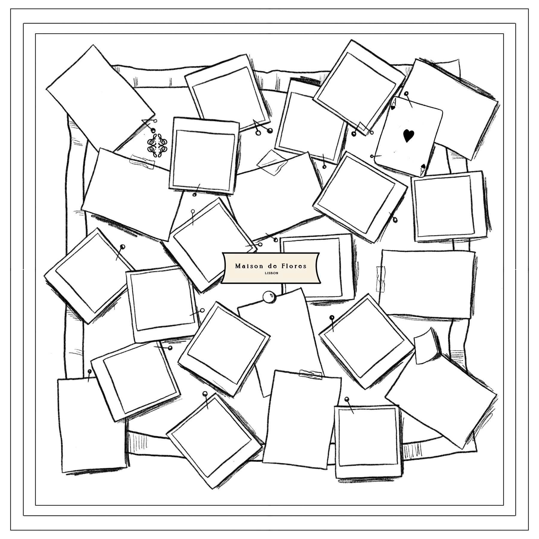 The empty papier carré — twenty-four blank frames
